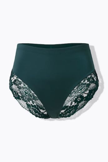 Plus size veliki brojevi Gaćice visokog struka s dodatkom ukrasne čipke za punije