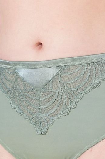 Plus size veliki brojevi Gaćice od mikrofibre s dodatkom ukrasne čipke za punije