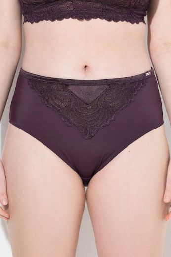 Plus size veliki brojevi Gaćice od mikrofibre s dodatkom ukrasne čipke za punije