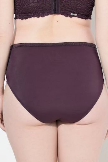 Plus size veliki brojevi Gaćice od mikrofibre s dodatkom ukrasne čipke za punije