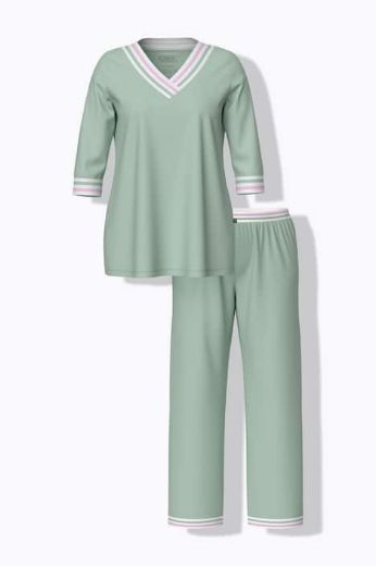 Plus size veliki brojevi Pidžama 3/4 rukava i dugih nogavica za punije