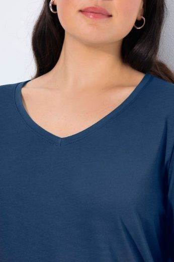 Plus size veliki brojevi Majica dugih rukava V ovratnika za punije