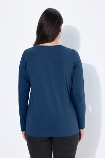 Plus size veliki brojevi Majica dugih rukava V ovratnika za punije