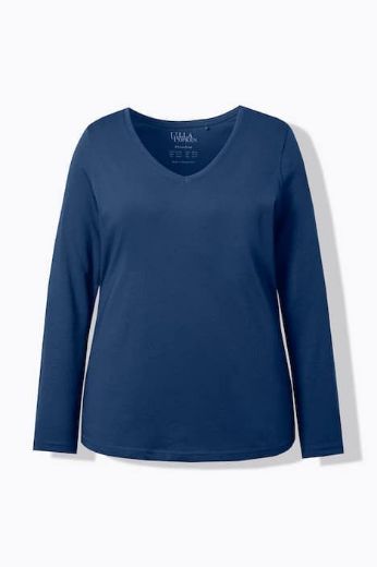 Plus size veliki brojevi Majica dugih rukava V ovratnika za punije