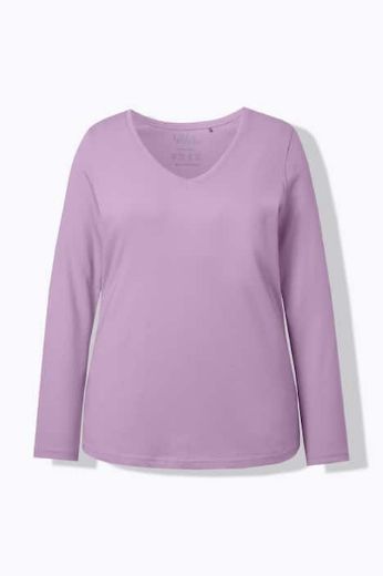 Plus size veliki brojevi Majica dugih rukava V ovratnika za punije