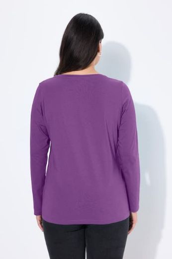 Plus size veliki brojevi Majica dugih rukava V ovratnika za punije