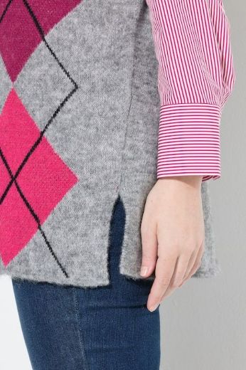 Plus size veliki brojevi Prsluk pleteni V ovratnika za punije