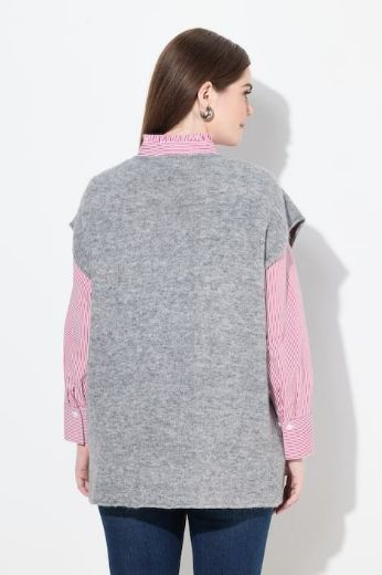Plus size veliki brojevi Prsluk pleteni V ovratnika za punije