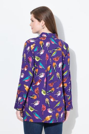 Plus size veliki brojevi Bluza dugih rukava s motivom ptica za punije