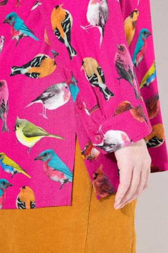 Plus size veliki brojevi Bluza dugih rukava s motivom ptica za punije