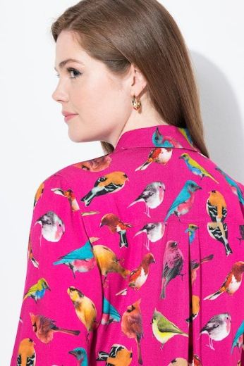 Plus size veliki brojevi Bluza dugih rukava s motivom ptica za punije