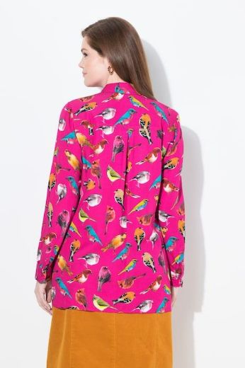 Plus size veliki brojevi Bluza dugih rukava s motivom ptica za punije
