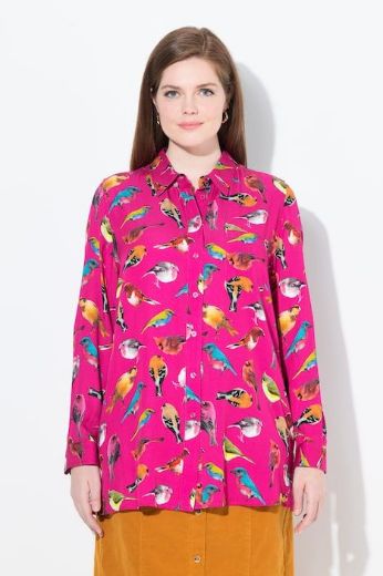 Plus size veliki brojevi Bluza dugih rukava s motivom ptica za punije
