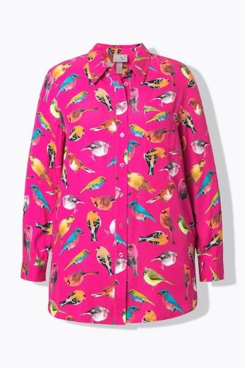 Plus size veliki brojevi Bluza dugih rukava s motivom ptica za punije