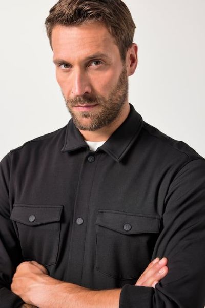 Veliki brojevi Majica dugih rukava na kopčanje moda za punije