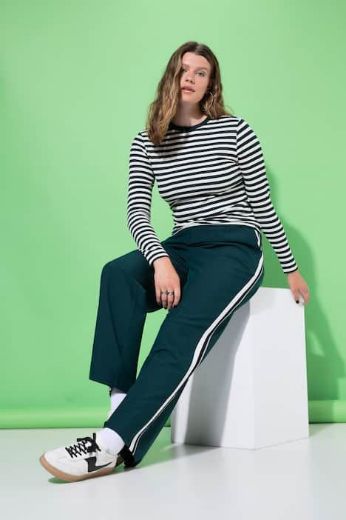 Plus size veliki brojevi Hlače elastičnog struka širokih nogavica za punije