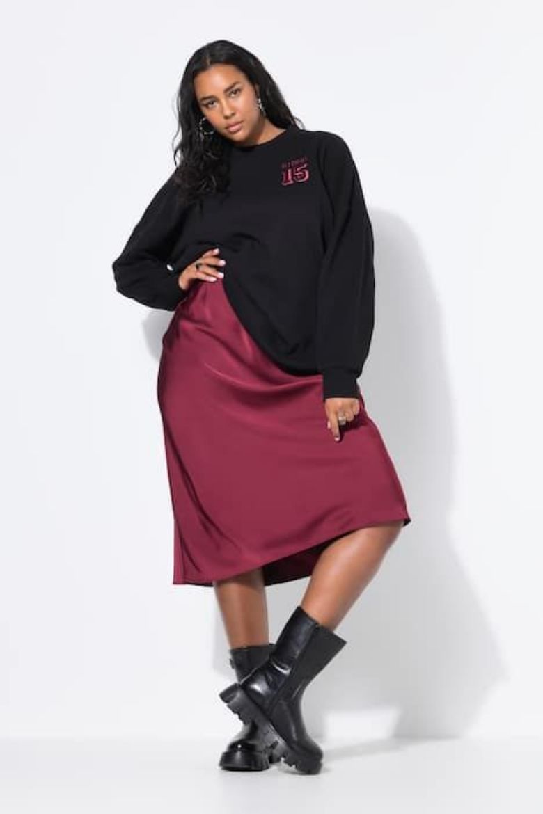 Plus size veliki brojevi Suknja midi A kroja za punije