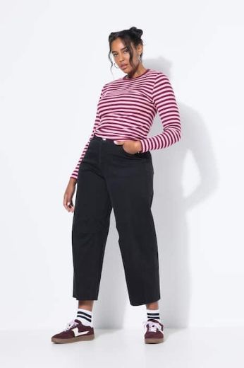 Plus size veliki brojevi Traperice širokih nogavica za punije