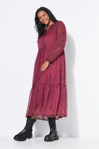 Plus size veliki brojevi Haljina maxi dugih rukava za punije