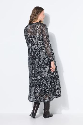 Plus size veliki brojevi Haljina maxi dugih rukava za punije