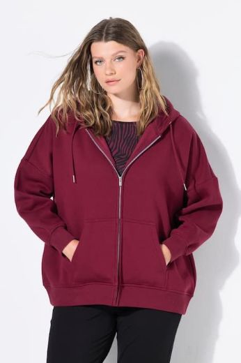 Plus size veliki brojevi Majica dugih rukava s patentnim zatvaračem i kapuljačom za punije