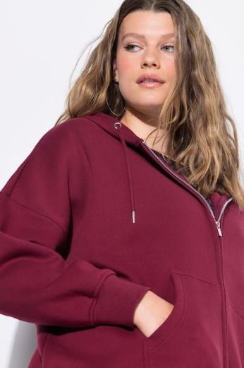 Plus size veliki brojevi Majica dugih rukava s patentnim zatvaračem i kapuljačom za punije