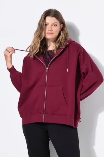 Plus size veliki brojevi Majica dugih rukava s patentnim zatvaračem i kapuljačom za punije