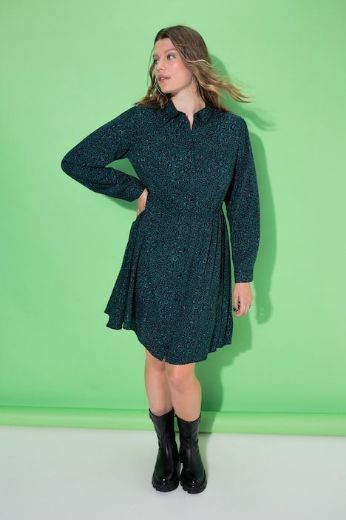 Plus size veliki brojevi Haljina dugih rukava A kroja za punije