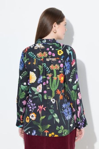 Plus size veliki brojevi Košulja dugih rukava cvjetnog printa za punije