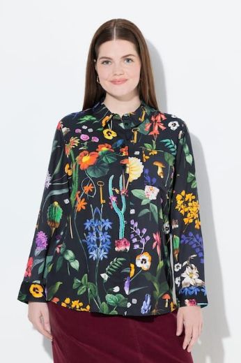 Plus size veliki brojevi Košulja dugih rukava cvjetnog printa za punije