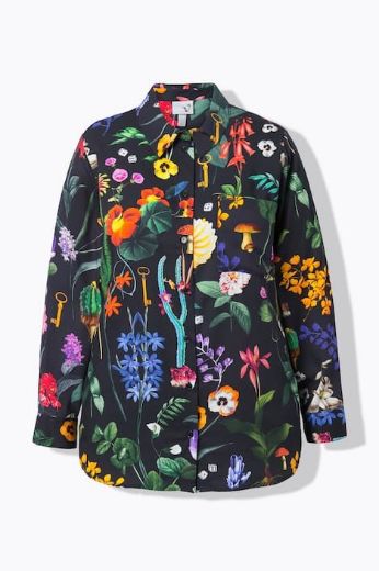 Plus size veliki brojevi Košulja dugih rukava cvjetnog printa za punije