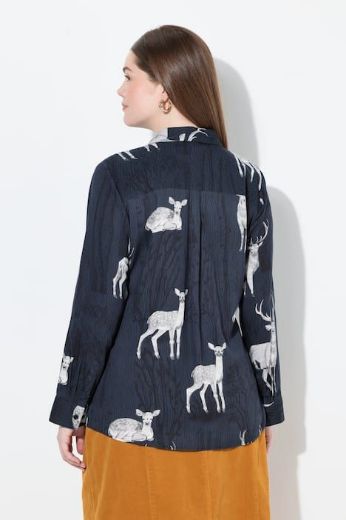 Plus size veliki brojevi Košulja dugih rukava cvjetnog printa za punije