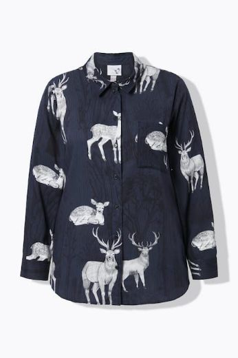 Plus size veliki brojevi Košulja dugih rukava cvjetnog printa za punije