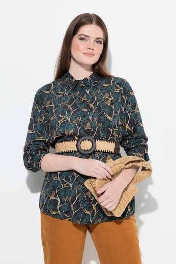 Plus size veliki brojevi Košulja dugih rukava cvjetnog printa za punije