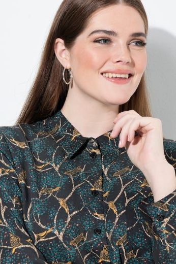 Plus size veliki brojevi Košulja dugih rukava cvjetnog printa za punije