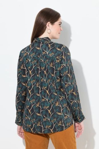 Plus size veliki brojevi Košulja dugih rukava cvjetnog printa za punije