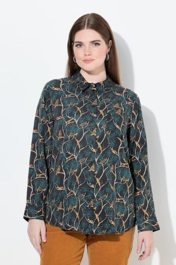 Plus size veliki brojevi Košulja dugih rukava cvjetnog printa za punije