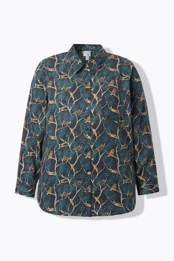 Plus size veliki brojevi Košulja dugih rukava cvjetnog printa za punije