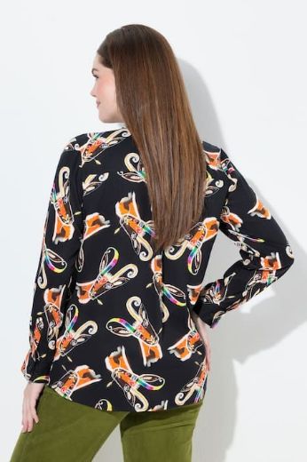 Plus size veliki brojevi Košulja dugih rukava cvjetnog printa za punije