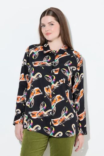 Plus size veliki brojevi Košulja dugih rukava cvjetnog printa za punije