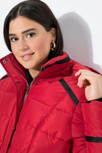 Plus size veliki brojevi Jakna štepana s imitacijom krzna na kapuljači za punije