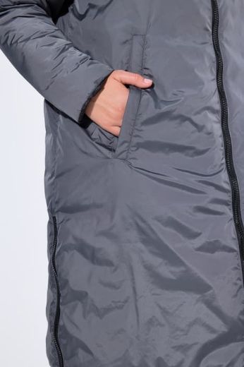 Plus size veliki brojevi Jakna štepana dužeg kroja nosiva na dvije strane za punije