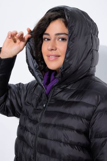 Plus size veliki brojevi Jakna štepana dužeg kroja nosiva na dvije strane za punije