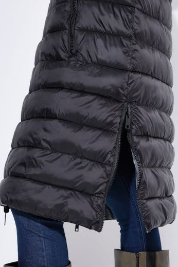 Plus size veliki brojevi Jakna štepana dužeg kroja nosiva na dvije strane za punije