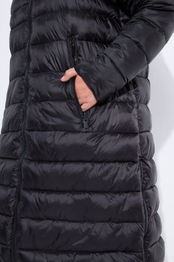 Plus size veliki brojevi Jakna štepana dužeg kroja nosiva na dvije strane za punije