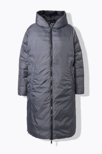 Plus size veliki brojevi Jakna štepana dužeg kroja nosiva na dvije strane za punije