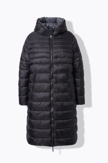 Plus size veliki brojevi Jakna štepana dužeg kroja nosiva na dvije strane za punije