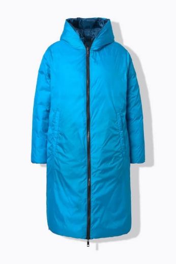 Plus size veliki brojevi Jakna štepana dužeg kroja nosiva na dvije strane za punije