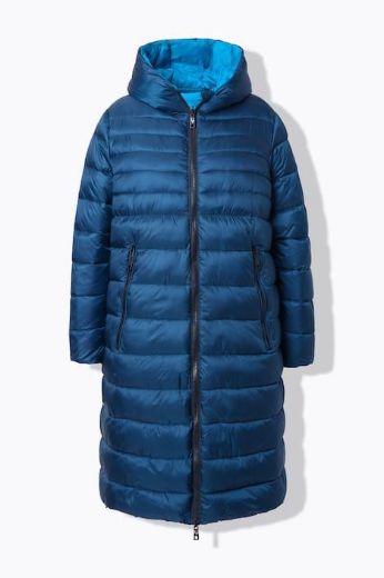 Plus size veliki brojevi Jakna štepana dužeg kroja nosiva na dvije strane za punije