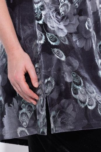 Plus size veliki brojevi Tunika elegantna od pliša za punije
